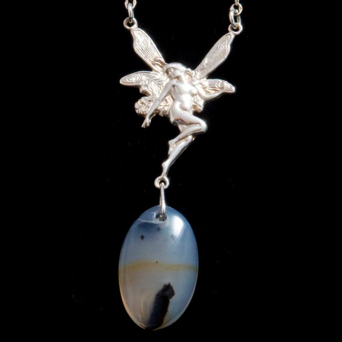 Montana Moss Agate Fairy Pendant