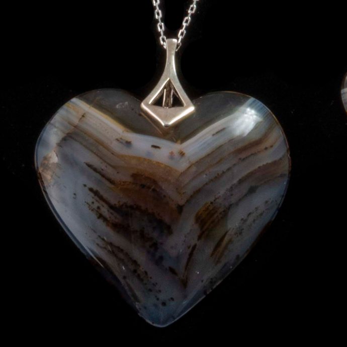 Montana Moss Agate Heart Pendant