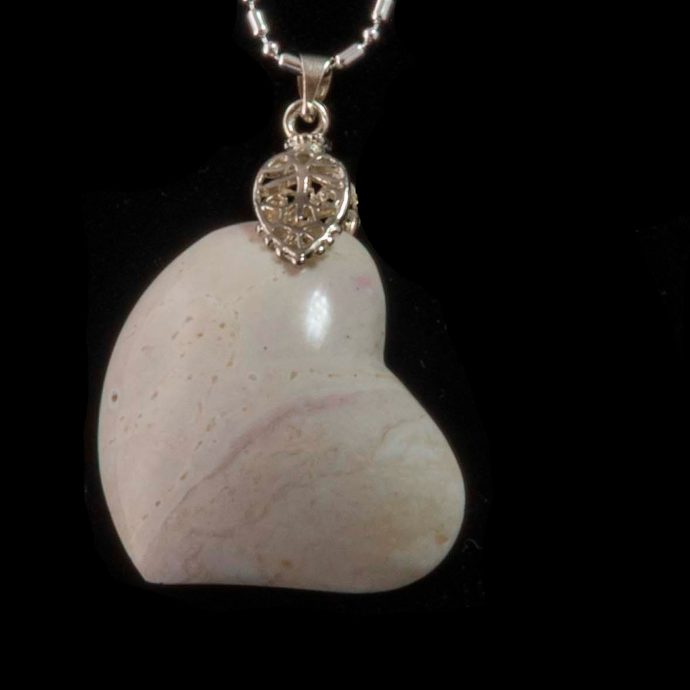 Ice Cream Opal Heart Pendant