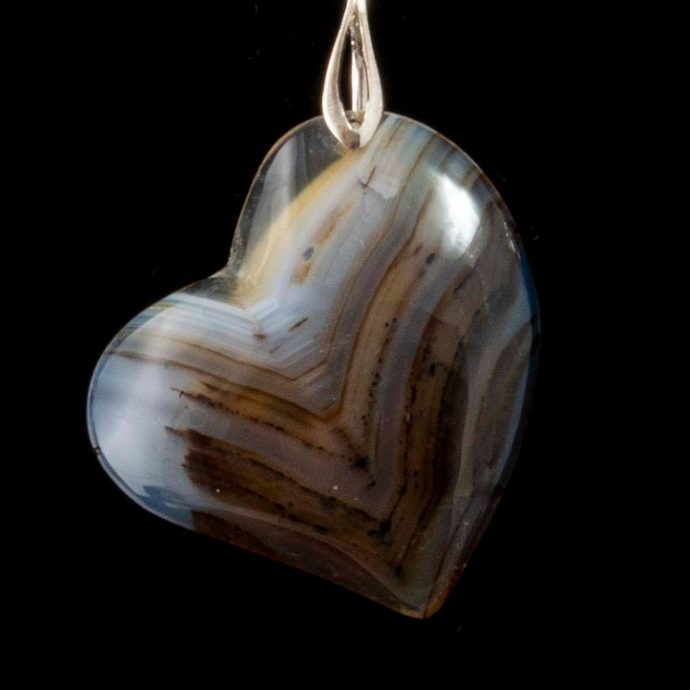 Montana Moss Agate Tipsy Heart Pendant